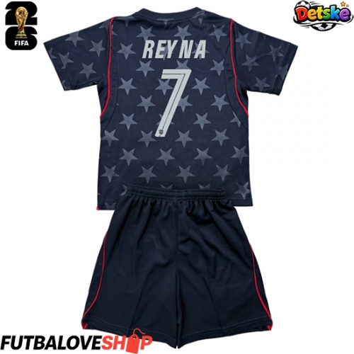 Dres Spojené štáty Giovanni Reyna #7 Preč pre deti MS 2026 Krátky Rukáv (+ trenírky)